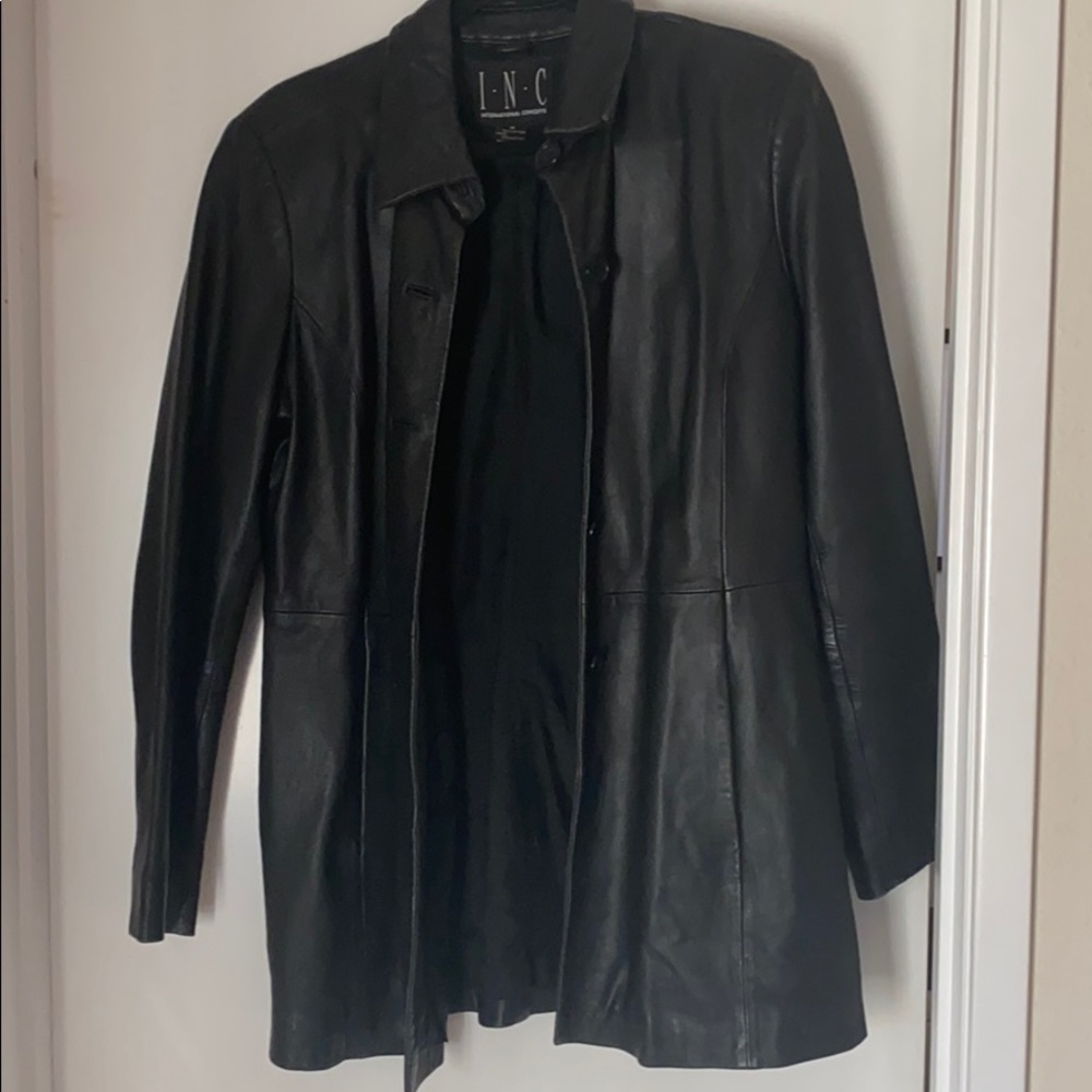 Black leather jacket